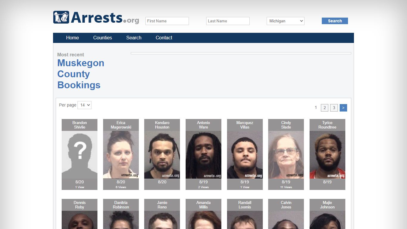 Muskegon County Arrests and Inmate Search